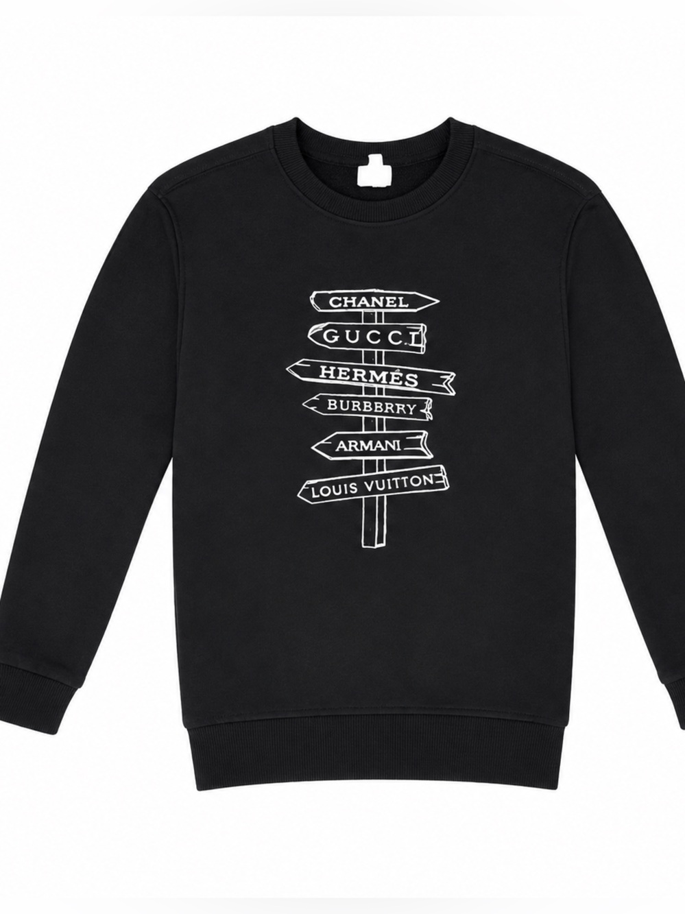 Kid’s Unisex Black Graphic Logo Sweatshirt -